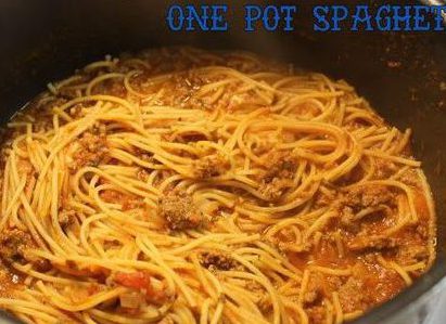 szybki jeden garnek spaghetti
